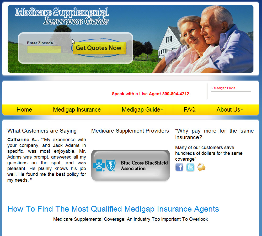 medicare supplemental insurance guide screenshot 2
