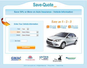 Save Quote vehicle
