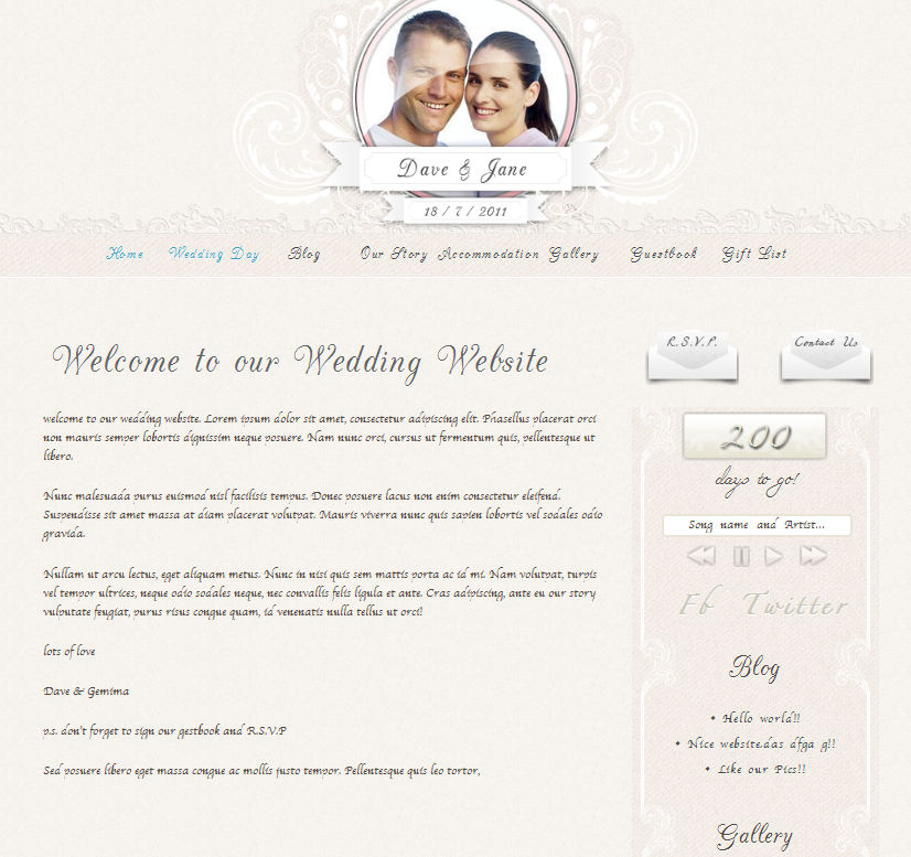 personal wedding website screenshot 17