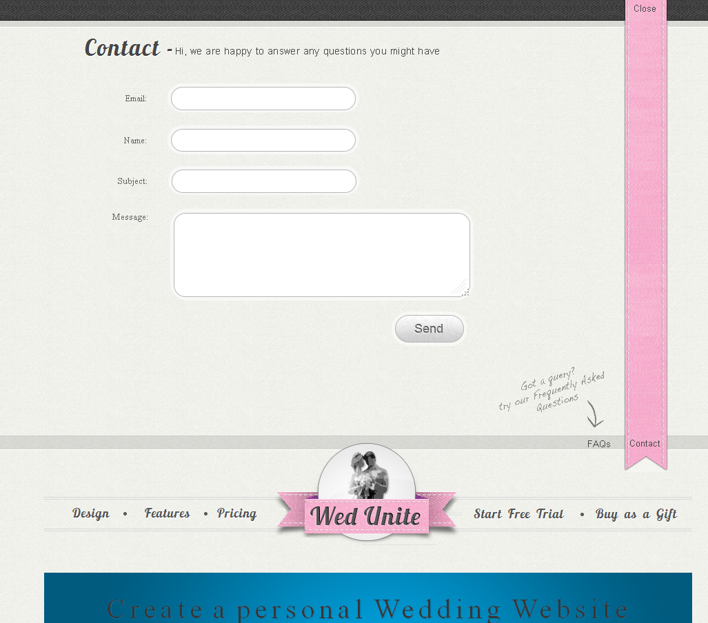 personal wedding website screenshot 16