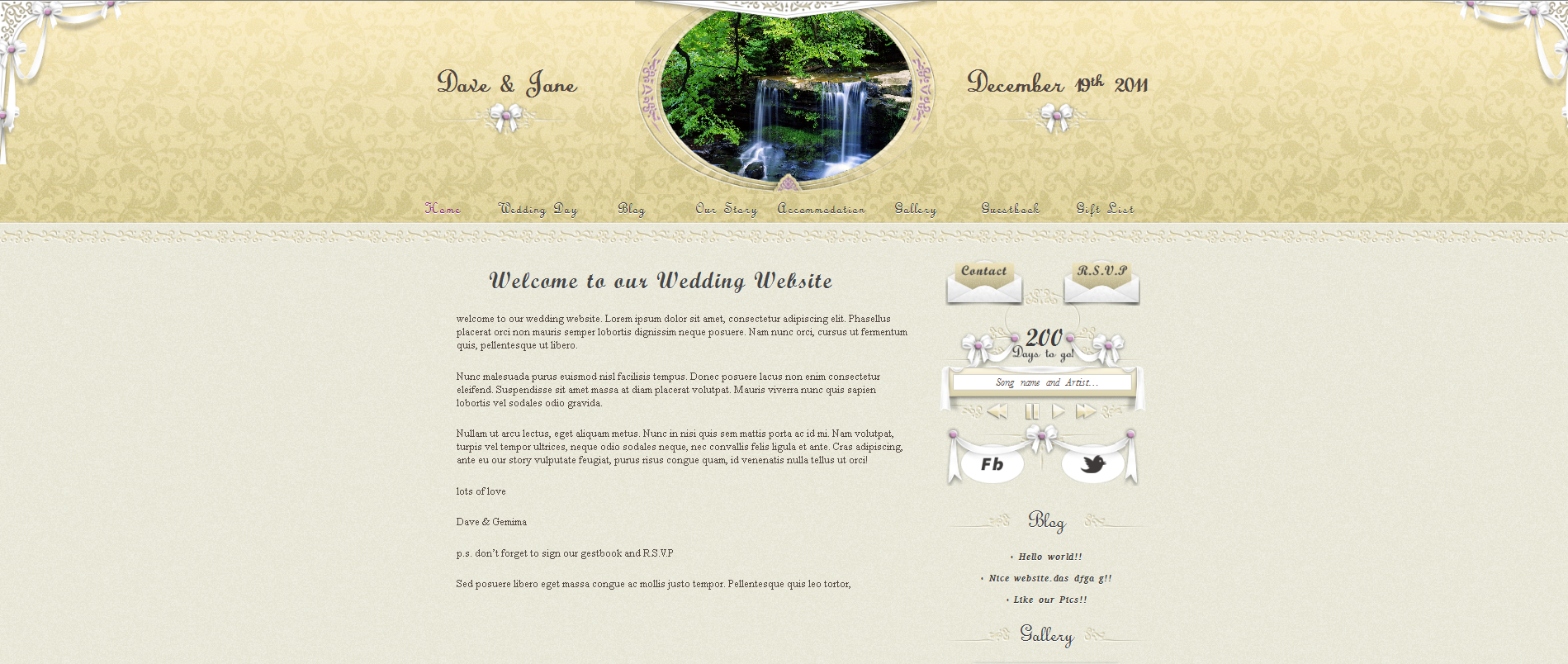 personal wedding website screenshot 12