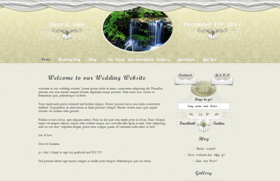 personal wedding website screenshot 10