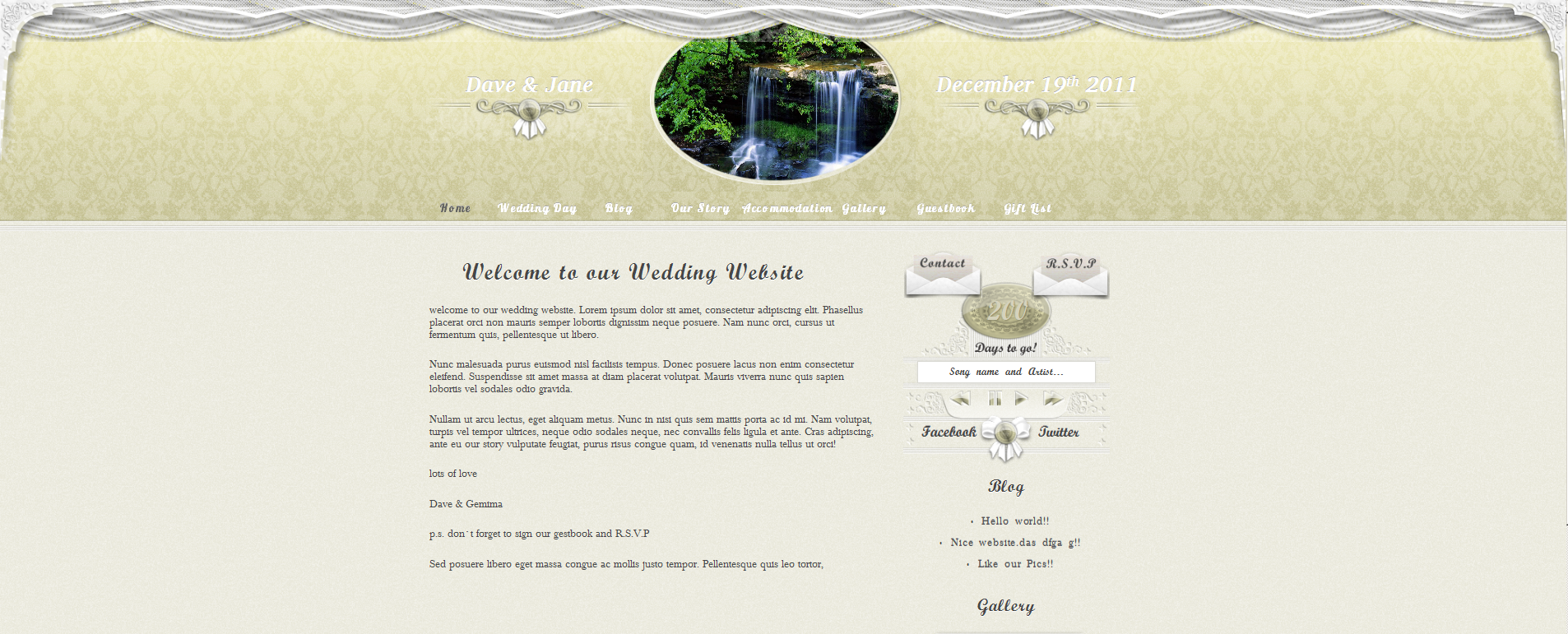 personal wedding website screenshot 11