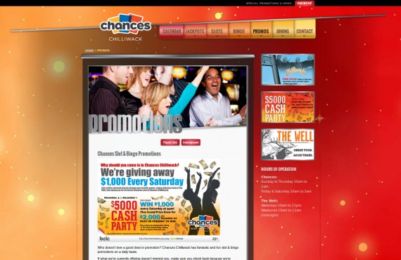 casino website. psd to wordpress development screenshot 4