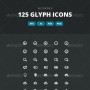 125 glyph icons – vector pack screenshot 1