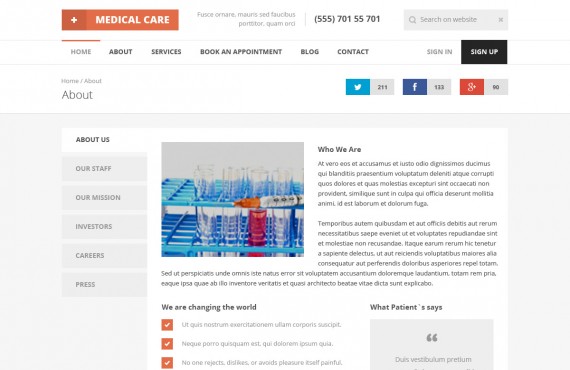 medical care – medical psd template screenshot 24