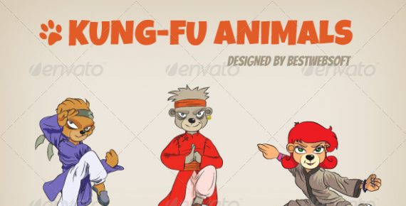Kung-Fu Animals - Vector Characters