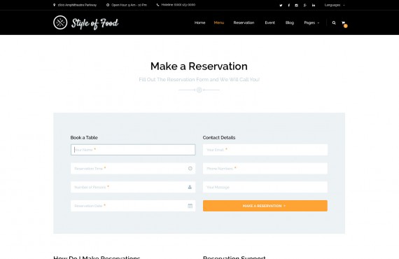 style of food – restaurant & cafe psd template screenshot 3